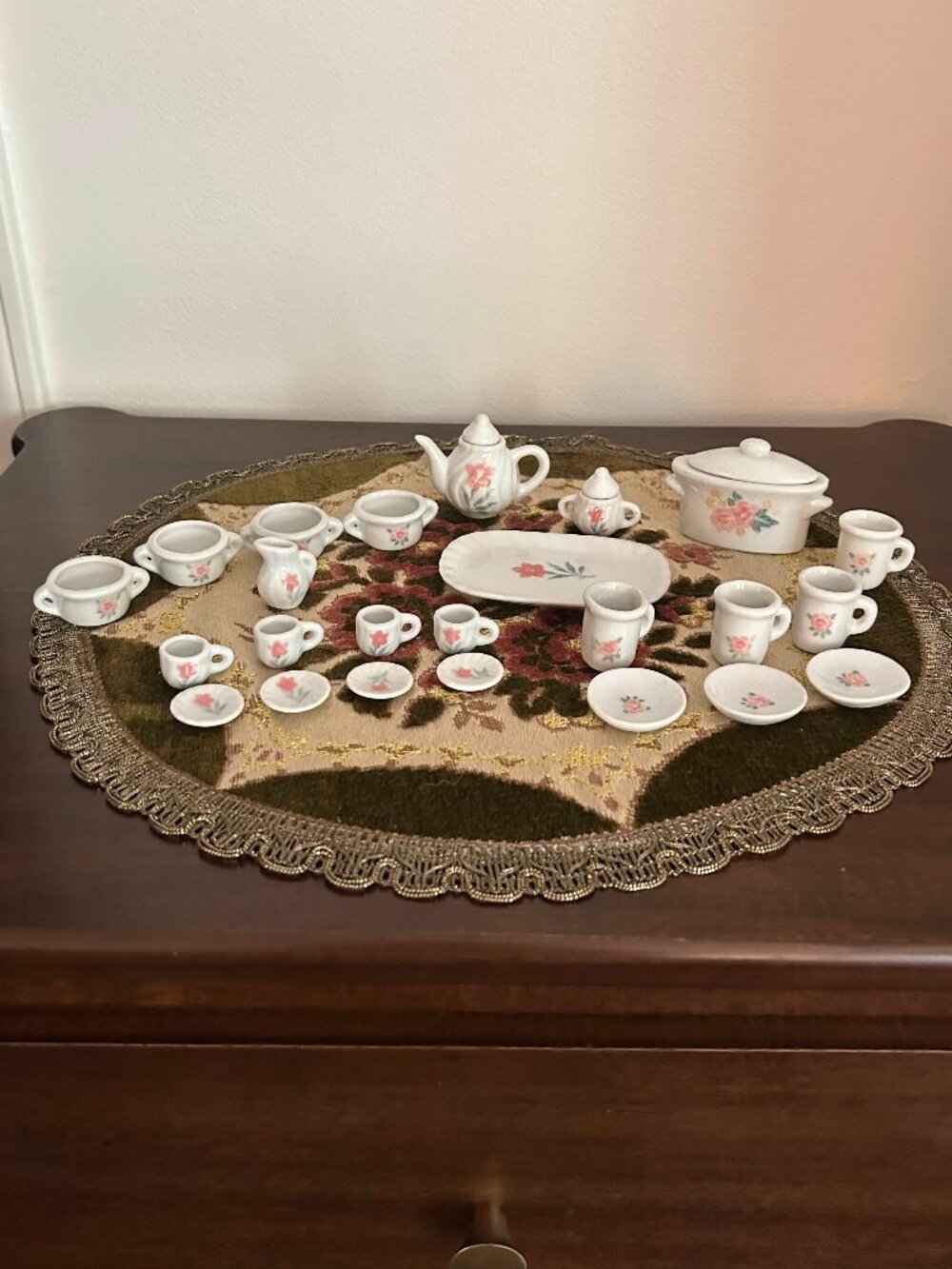 Miniature Floral Tea Set